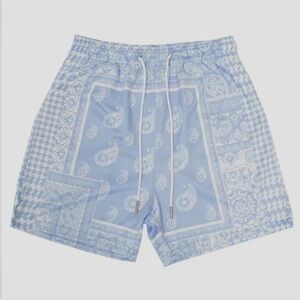 NWT Kinetic Light Blue Paisley Shorts‎